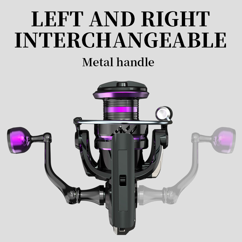 LINNHUE Ribolovna rola 1000-7000 Metalna kuglasta drška 8 kg 5,2:1 omjer prijenosa Brza vrtljiva rola Role za ribolov šarana za slanu vodu