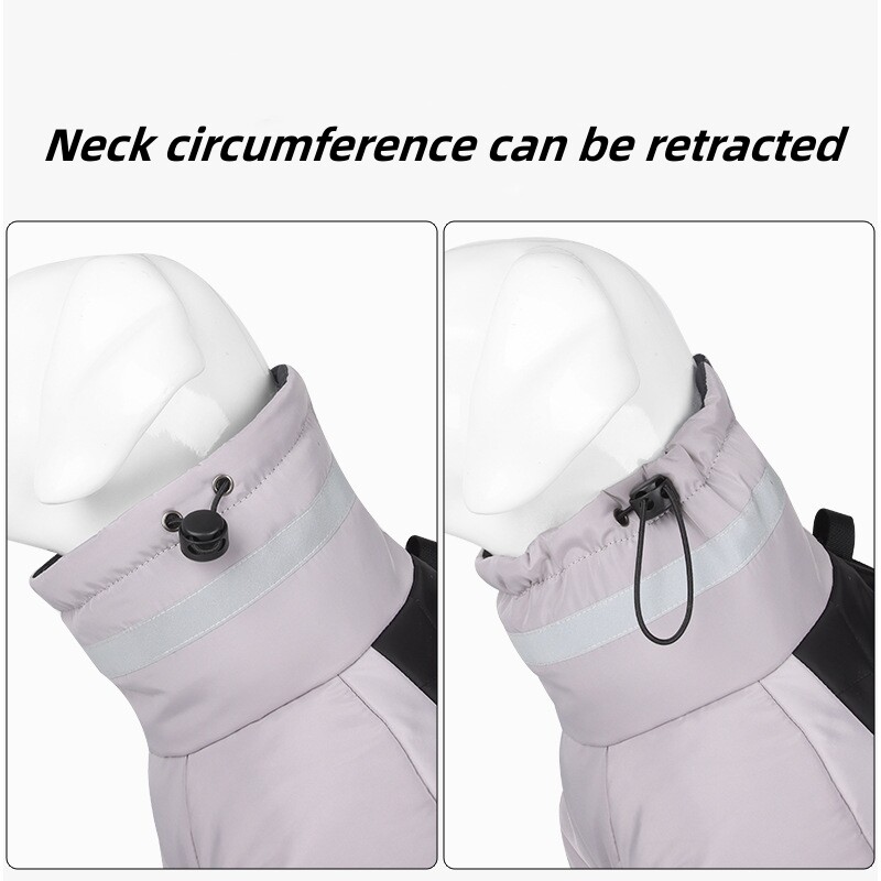 Ziemas jaka suņiem Mājdzīvnieku apģērbi Ūdensnecaurlaidīga silta jaka suņiem Vēja necaurlaidīga atstarojoša suņu ziemas apģērbi Polsterēti rāvējslēdzēja tērpi