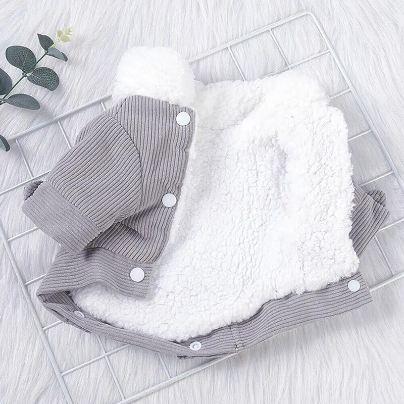 Mīksts, silts suņu apģērbs Ziemas polsterēts kucēnu kaķu mēteļa jaka maziem un vidējiem suņiem Čivavas franču buldoga pūdeļa veste mājdzīvnieka apģērbs