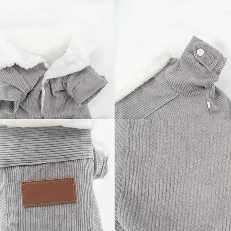 Mīksts, silts suņu apģērbs Ziemas polsterēts kucēnu kaķu mēteļa jaka maziem un vidējiem suņiem Čivavas franču buldoga pūdeļa veste mājdzīvnieka apģērbs