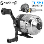 „Sougayilang“ kulkos tipo žvejybos ritės užmetimo rankinis ratas 3.9:1 šaudymas uždara žuvies ritė su valais lauko medžioklės žvejybos ratu