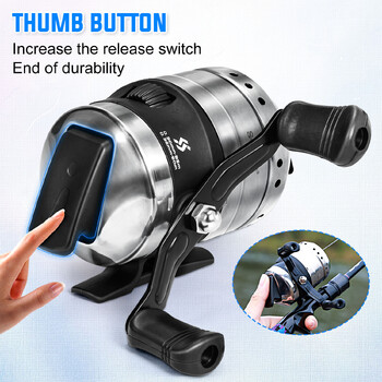 Sougayilang Τύπος σφαίρας Fishing Reel Casting Hand Wheel 3.9:1 Shooting Closed Fish Reel with Line Outdoor Hunting Fishing Wheel