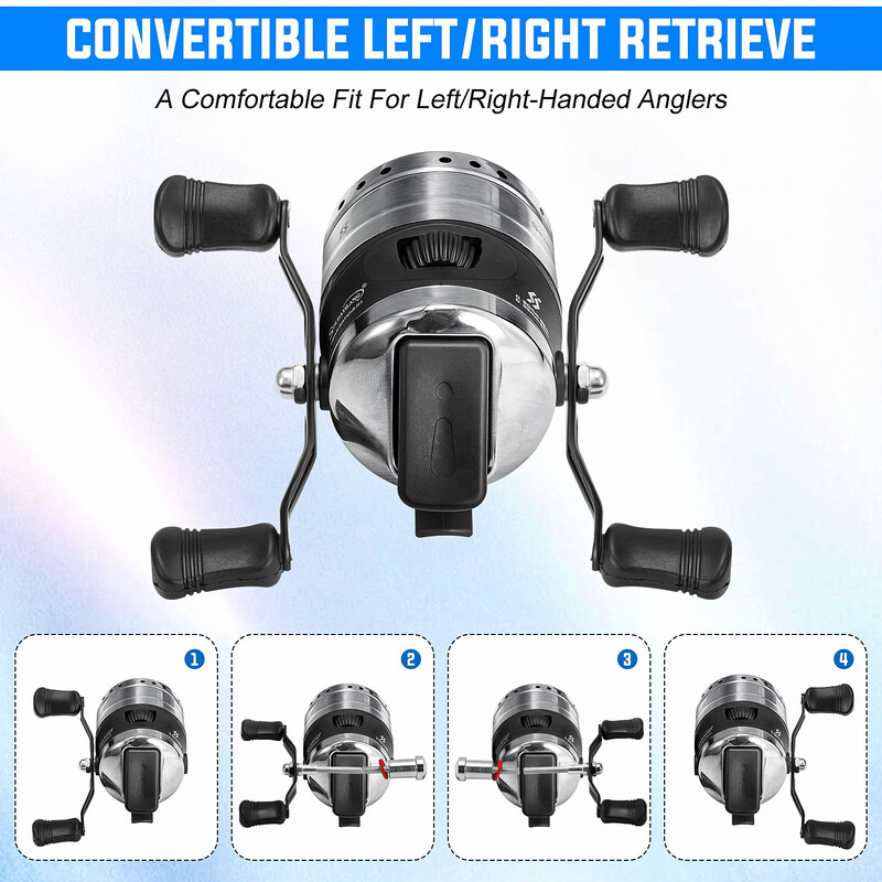„Sougayilang“ kulkos tipo žvejybos ritės užmetimo rankinis ratas 3.9:1 šaudymas uždara žuvies ritė su valais lauko medžioklės žvejybos ratu