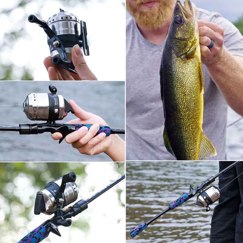 „Sougayilang“ kulkos tipo žvejybos ritės užmetimo rankinis ratas 3.9:1 šaudymas uždara žuvies ritė su valais lauko medžioklės žvejybos ratu