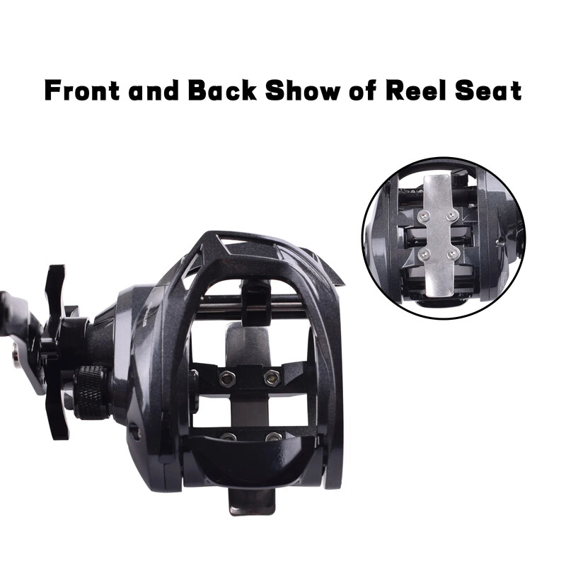 „Deck“ sūraus vandens žvejybos masalo ritė su viena rankena, traukos galia 15 kg santykiu 6,4:1