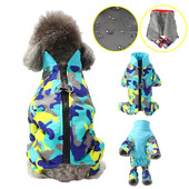 Žieminiai šunų kombinezonai mažiems ir vidutiniams šunims, atsparūs vėjui, vandeniui atspari vilna, šilta su D formos žiedu šuniuko drabužėliais.
