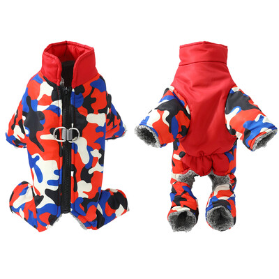 Žieminiai šunų kombinezonai mažiems ir vidutiniams šunims, atsparūs vėjui, vandeniui atspari vilna, šilta su D formos žiedu šuniuko drabužėliais.