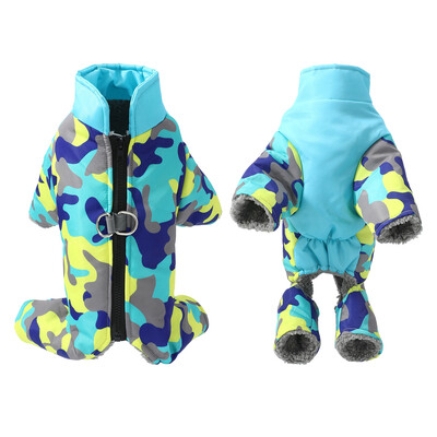 Žieminiai šunų kombinezonai mažiems ir vidutiniams šunims, atsparūs vėjui, vandeniui atspari vilna, šilta su D formos žiedu šuniuko drabužėliais.