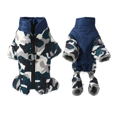 Žieminiai šunų kombinezonai mažiems ir vidutiniams šunims, atsparūs vėjui, vandeniui atspari vilna, šilta su D formos žiedu šuniuko drabužėliais.