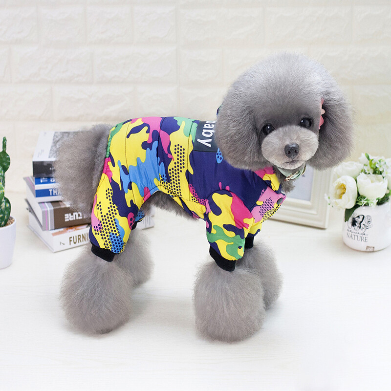 Šilti žieminiai šunų drabužiai su vilnone naminių gyvūnėlių medvilnine striuke mažo šuns striuke vandeniui atsparus šuniuko kombinezonas Čihuahu buldogo kostiumai
