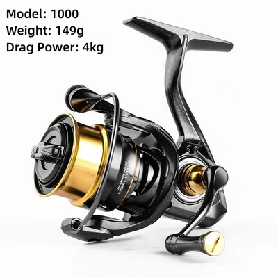 Mulinetă de pescuit Mavllos Resolute Bass 5.4:1 Frecvență maximă 6kg 6+1 rulmenți 155g Mulinetă de filare pentru păstrăv, cadru ușor de carbon