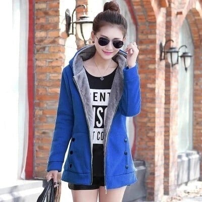 2024 m. aksominis pastorintas megztinis su gobtuvu moteriškas rudens ir žiemos naujas korėjietiško stiliaus vidutinio ilgio striukės megztinis