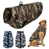 Őszi téli kisállat kutyakabát kis, nagy kutyáknak macskáknak szélálló, meleg kölyökkutyák terepszínű ruhák Golden Retriever jelmezek