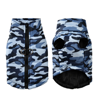 Őszi téli kisállat kutyakabát kis, nagy kutyáknak macskáknak szélálló, meleg kölyökkutyák terepszínű ruhák Golden Retriever jelmezek