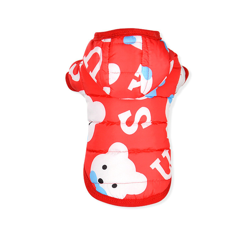 2018. gada ziemas mājdzīvnieku suņu drēbes, siltas dūnu jakas, ūdensnecaurlaidīgas mēteļu kapuces čivavas maziem un vidējiem suņiem kucēnu vislabāk izpārdošanas XS-XL