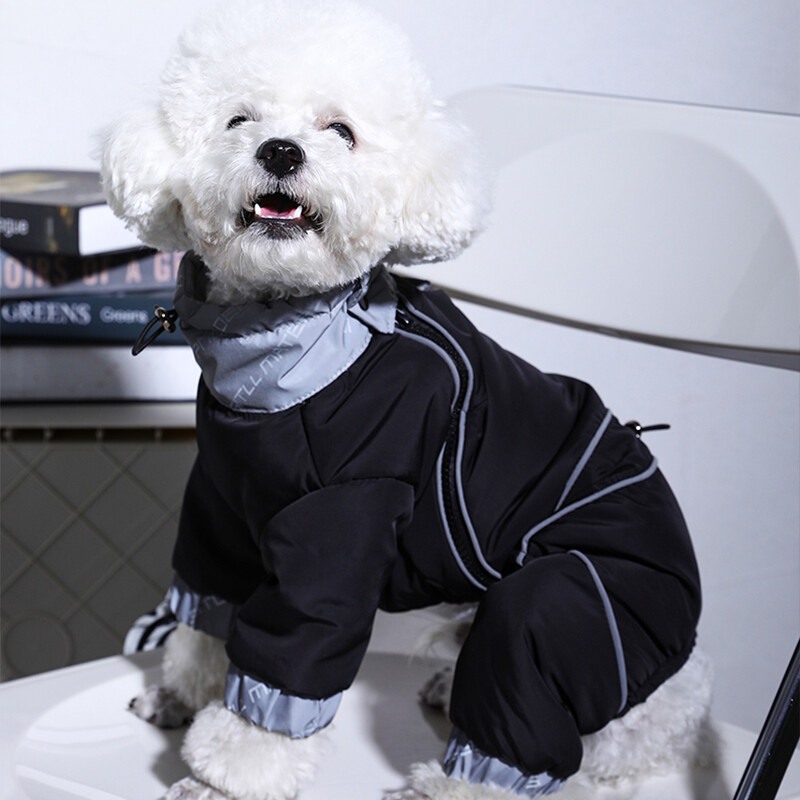 HOOPET Žieminiai naminių šunų drabužiai šuniuko šilta striukė Mažas vidutinis šunų šviesą atspindintis paltas Čihuahua Yorkies naminių gyvūnėlių reikmenys