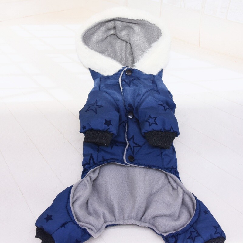 Ziemas mājdzīvnieku sabiezināti silti suņu apģērbi Mājdzīvnieku suņu jaka mētelis kucēns Čivavas apģērbs kapuces maziem un vidējiem suņiem kucēns