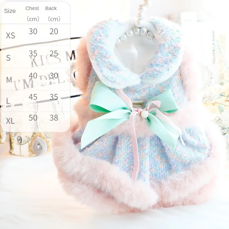 Luksusa suņu apģērbi Silti Princeses Mājdzīvnieku Kleita Mētelis Symphony Aromāts Traction Dog Apģērbs maziem Suņiem