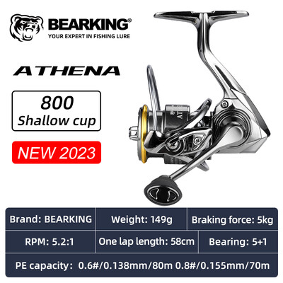 BEARKING 149g 6BB Rulment din oțel inoxidabil 5.2:1 Sistem de tragere a mulinetei spinning 6kgs Putere maximă roată spinning Bobina de pescuit Apa de mare