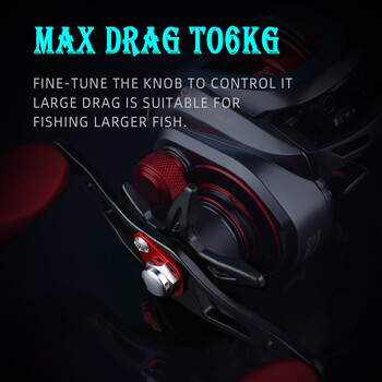 BEARKING 8+1BB Baitcasting Reel 8KG Max Drag 7.3:1 High Speed Fishing Reel Inforced Reel Drag Reel Carp Drag Reel Fishing