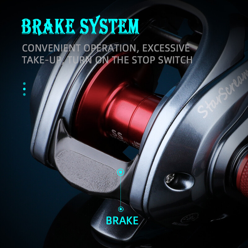 BEARKING 8+1BB Baitcasting Ritė 8KG Max Drag 7.3:1 Didelės spartos žūklės ritė Sustiprinta ritė Drag Ritė Karpių velkamoji ritė