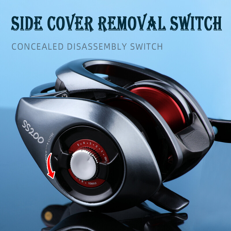 BEARKING 8+1BB Baitcasting Ritė 8KG Max Drag 7.3:1 Didelės spartos žūklės ritė Sustiprinta ritė Drag Ritė Karpių velkamoji ritė