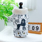 1 vnt. naminių gyvūnėlių drabužiai šunims žieminiai pliušiniai stori atvartai, šilti ir gražūs paminkštinti paltai su užtraukiama sagtimi mažiems vidutiniams šunims