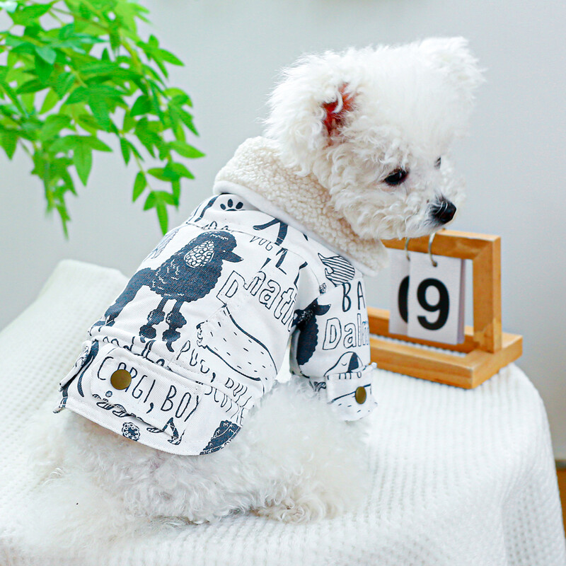 1 vnt. naminių gyvūnėlių drabužiai šunims žieminiai pliušiniai stori atvartai, šilti ir gražūs paminkštinti paltai su užtraukiama sagtimi mažiems vidutiniams šunims