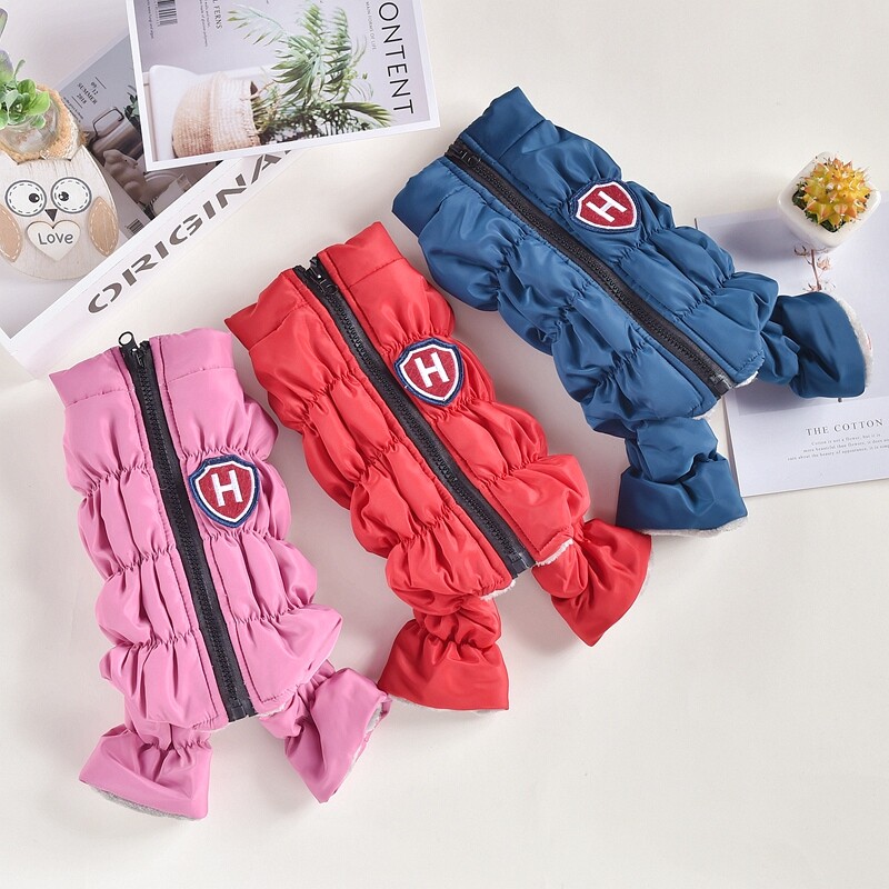 Užtrauktukas Sniego Unisex Dog Neperšlampamas Kombinezonas Mėlyna Violetinė Pūkinės Striukės S XXL Šuniukai Gyvūnų Čihuahua Jorkšyro drabužių reikmenys