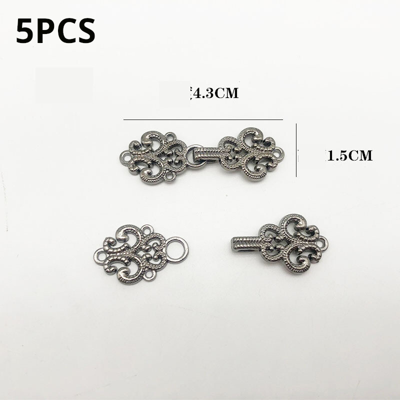 Szállításra kész fém cheongsam csat, Hanfu jelmez, Tang, ősi jelmez, gallér gomb, anyós gyerekcsat, horgos csat