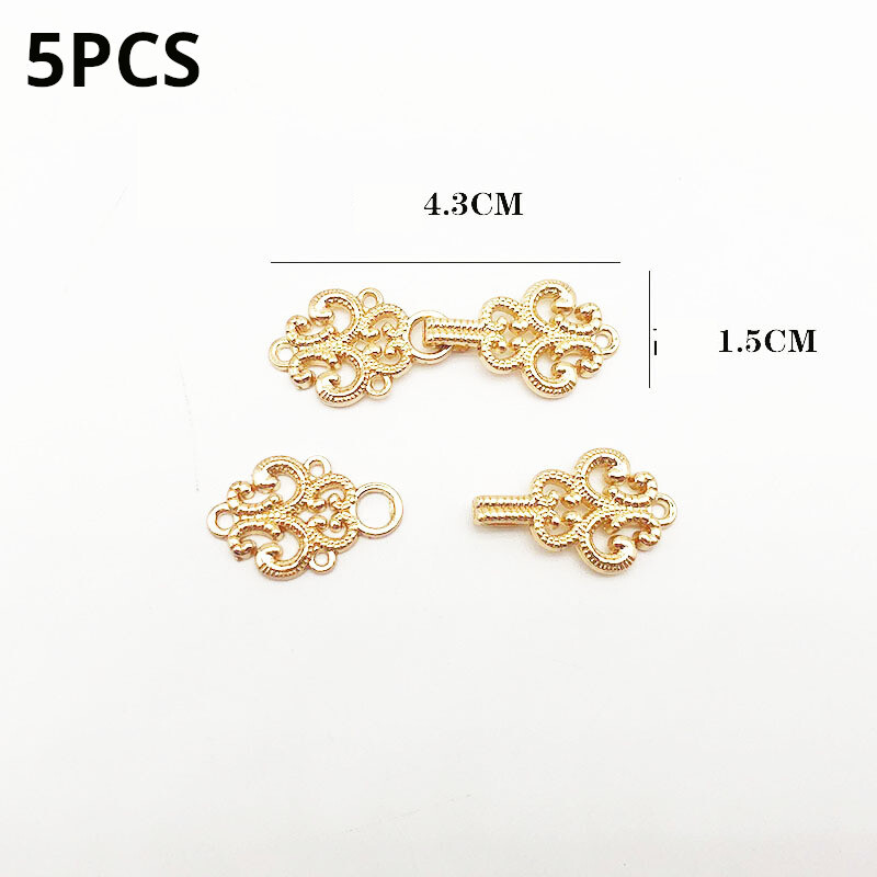 Szállításra kész fém cheongsam csat, Hanfu jelmez, Tang, ősi jelmez, gallér gomb, anyós gyerekcsat, horgos csat