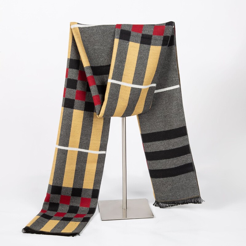 Új férfi sál koreai változat téli meleg kasmír sál utánzat férfi kockás férfi sál gyártó 