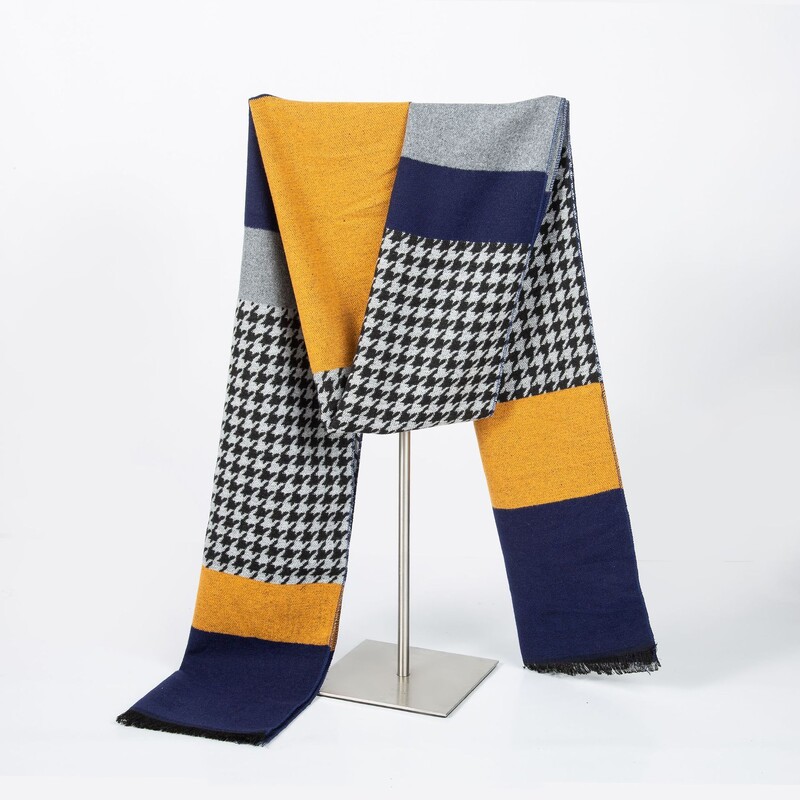 Új férfi sál koreai változat téli meleg kasmír sál utánzat férfi kockás férfi sál gyártó 