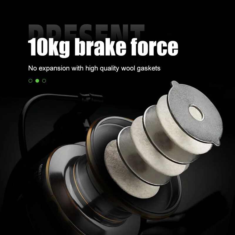 Mulinetă de pescuit, bobină de metal 5.2:1/4.7:113BB, rulmenți cu bile mulinetă de pescuit la crap, BK2000-7000, cupă metalică, echipament de mare