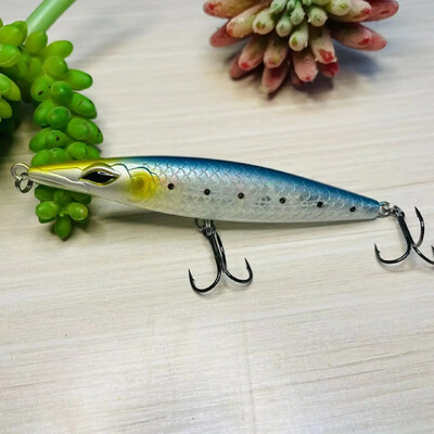 asturi 130 leurre Plaukiojantis pieštukas žvejybos masalai Stickbait Topwater Surface Walk The Dog Hard Bait Vobleris Bass Pike WTD masalas