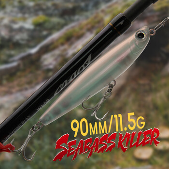 Wondershot D02 Риболовни примамки 2024 Seabass Killer 90mm/11.5g Isca Изкуствен воблер Примамки за риболов на шаран Изкуствени примамки Такъми