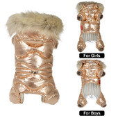 Žieminiai naminių šunų drabužiai mažiems šunims katėms, neperšlampamoms šuniukui su gobtuvu, kailiniu antkakliu striuke Taksas Prancūzų buldogų kombinezonai kombinezonai