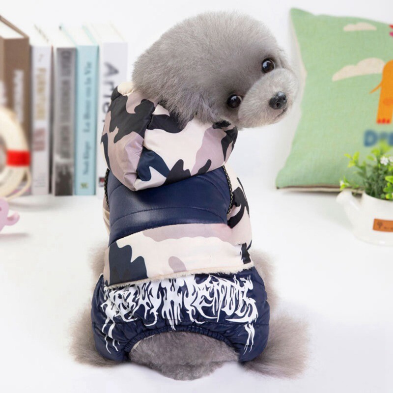 Šunų Kombinezonai Šunys Žieminiai Šiltas Striukė su gobtuvu Kailis Naminių gyvūnėlių Drabužiai Mados Parkai Mažiems Vidutiniams Šunims Priemonės naminiams gyvūnėliams Drabužiai
