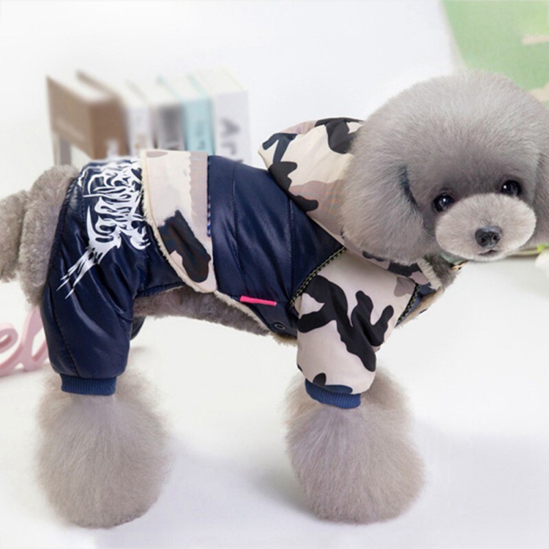 Šunų Kombinezonai Šunys Žieminiai Šiltas Striukė su gobtuvu Kailis Naminių gyvūnėlių Drabužiai Mados Parkai Mažiems Vidutiniams Šunims Priemonės naminiams gyvūnėliams Drabužiai