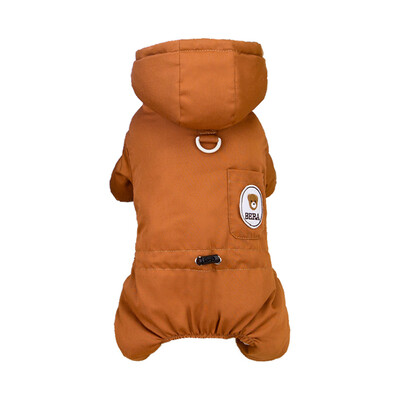 Žieminiai šunų kombinezonai, atsparūs vėjui, šilti naminių gyvūnėlių kombinezonai, medvilniniai drabužiai mažiems šunims Pudelio maltiečių kailis prancūzų buldogų šuniukų šuniukai