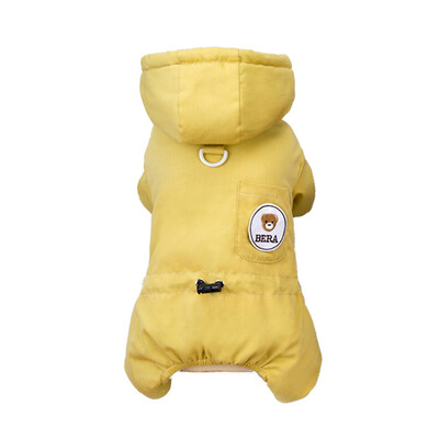 Žieminiai šunų kombinezonai, atsparūs vėjui, šilti naminių gyvūnėlių kombinezonai, medvilniniai drabužiai mažiems šunims Pudelio maltiečių kailis prancūzų buldogų šuniukų šuniukai