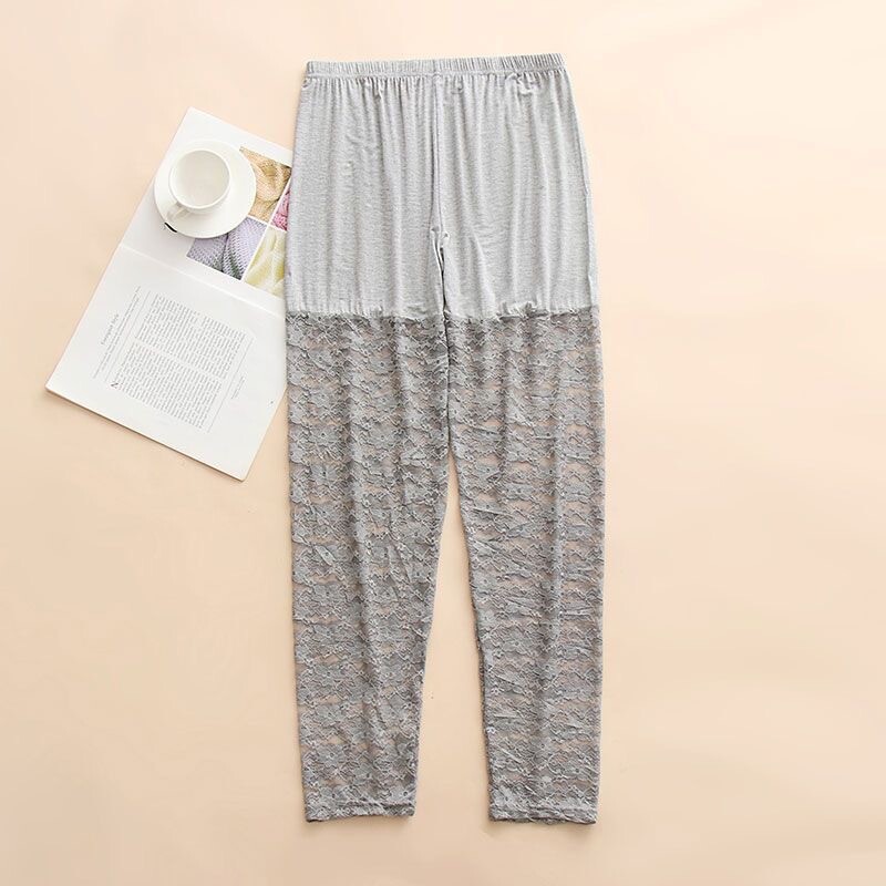 Jambiere cu 9 puncte de mărime mare, dantelă sexy, pantaloni cu 9 puncte, grosime mm 200 lbs, talie înaltă, plasă, pantaloni anti-țânțari de vară