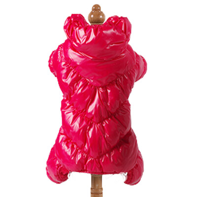 Prabangūs šunų drabužiai, atsparūs vėjui, šilti stori medvilniniai žieminiai šunų paltai Auksiniai sidabriniai Prabangūs prabangūs šunų drabužiai mažiems ir vidutiniams šunims