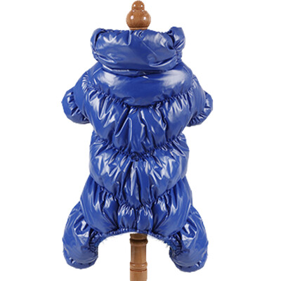 Prabangūs šunų drabužiai, atsparūs vėjui, šilti stori medvilniniai žieminiai šunų paltai Auksiniai sidabriniai Prabangūs prabangūs šunų drabužiai mažiems ir vidutiniams šunims