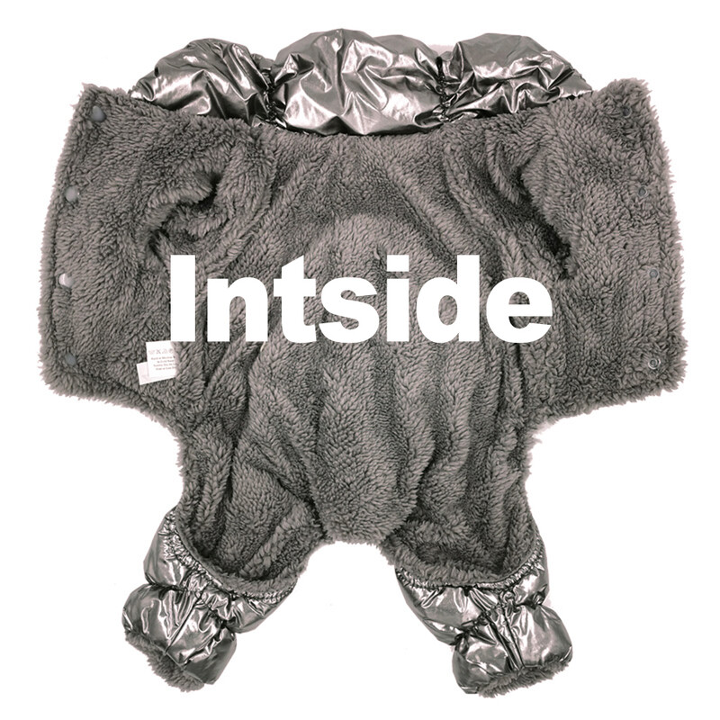 Prabangūs šunų drabužiai, atsparūs vėjui, šilti stori medvilniniai žieminiai šunų paltai Auksiniai sidabriniai Prabangūs prabangūs šunų drabužiai mažiems ir vidutiniams šunims