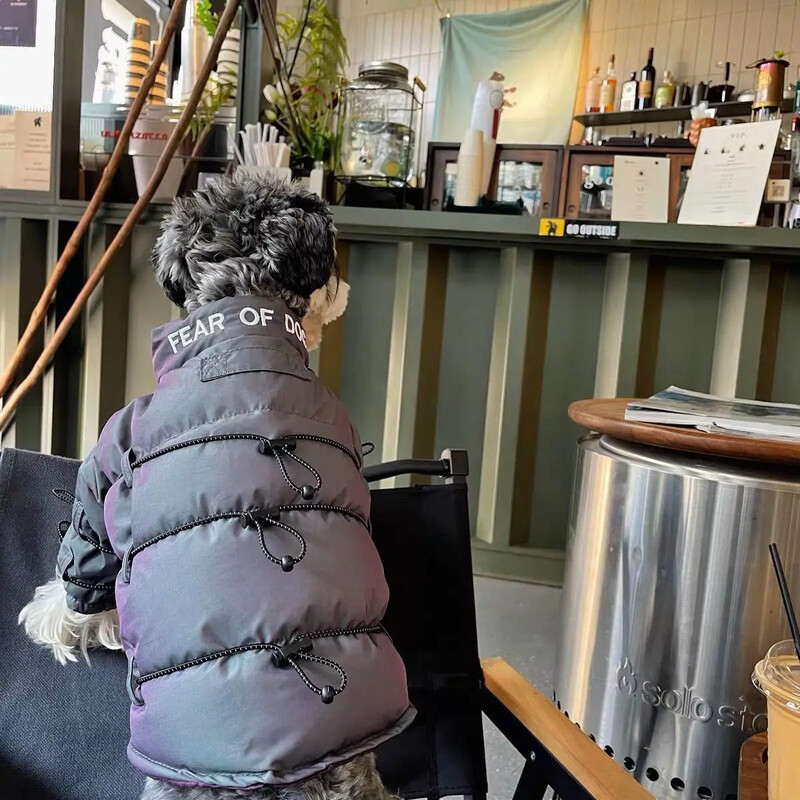 Šilumos ir vėjo nepraleidžiantys medvilniniai šunų drabužiai, maži ir vidutinio dydžio, rudeniui ir žiemai