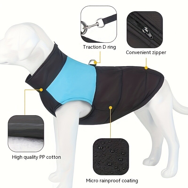 1 vnt. šunų kailis, rudens ir žiemos apranga, drabužiai naminiams gyvūnėliams, pūkinė striukė šunims, maži, vidutiniai ir dideli šunų drabužiai šaltam orui