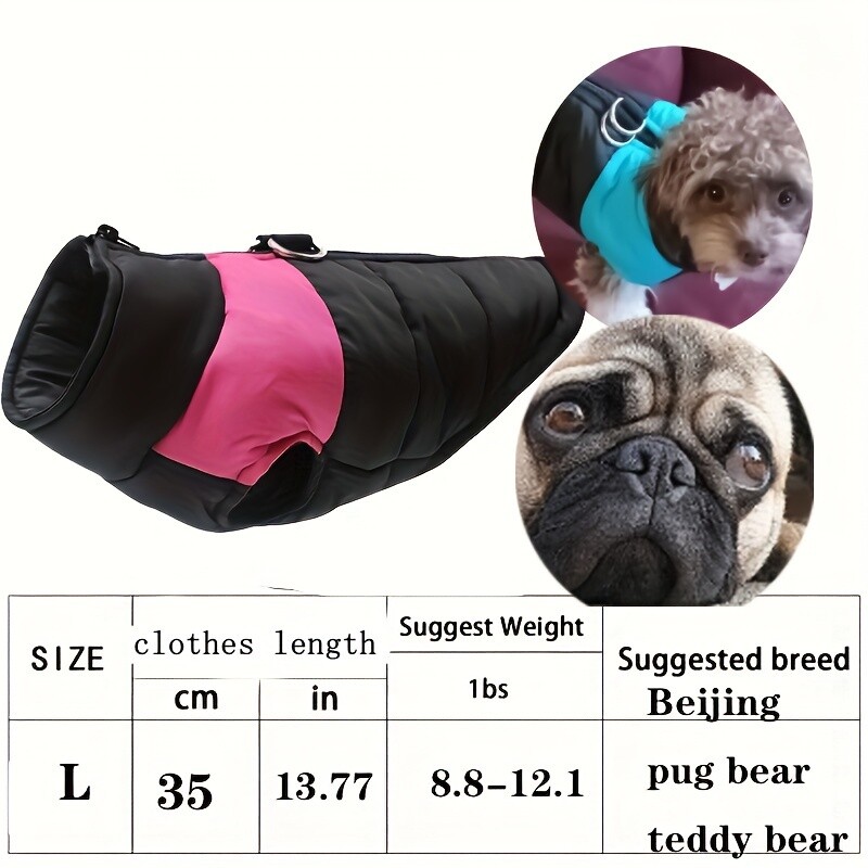 1 vnt. šunų kailis, rudens ir žiemos apranga, drabužiai naminiams gyvūnėliams, pūkinė striukė šunims, maži, vidutiniai ir dideli šunų drabužiai šaltam orui