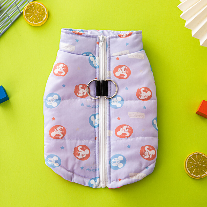 Disney 2022 új kutyapamutkabát Aranyos nyomtatott kisállatmellény kültéri melegkabát Four Seasons kisállatruhák