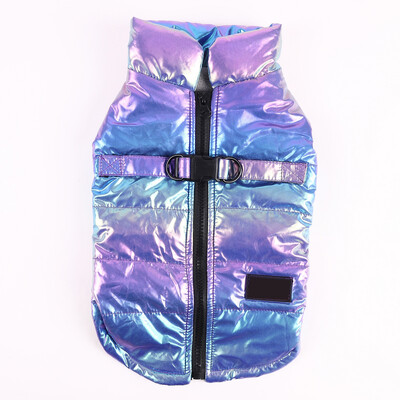 Madinga liemenė šunų striukė su užtrauktuku užtraukiama Šunų liemenė Fleece striukė su dvigubu D žiedo pavadėliu Žieminiai šunų drabužiai mažiems vidutinio dydžio šunims